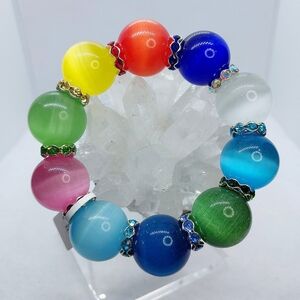 ● 20mm Chunky "Rainbow" Cat Eye Bracelets